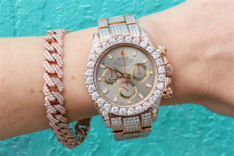 iced out rolex bracelet